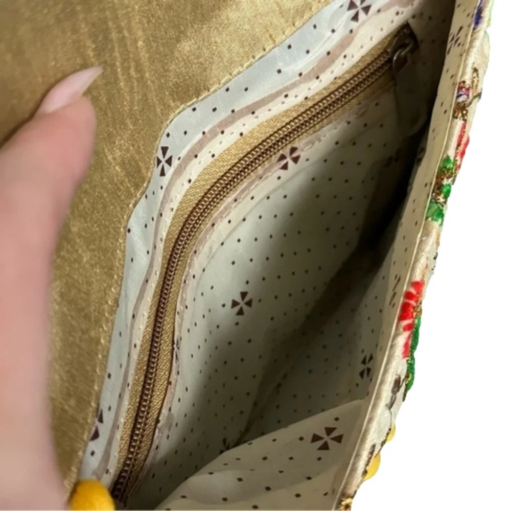 EUC RB Handicraft Fancy Silk Handicrafts Handmade Designer Purse/Sling Bag